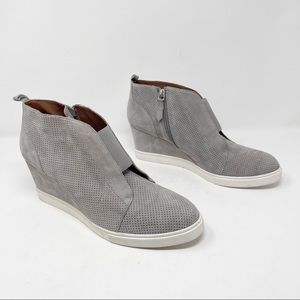 Paolo Suede Wedge Grey Sneakers Size 12